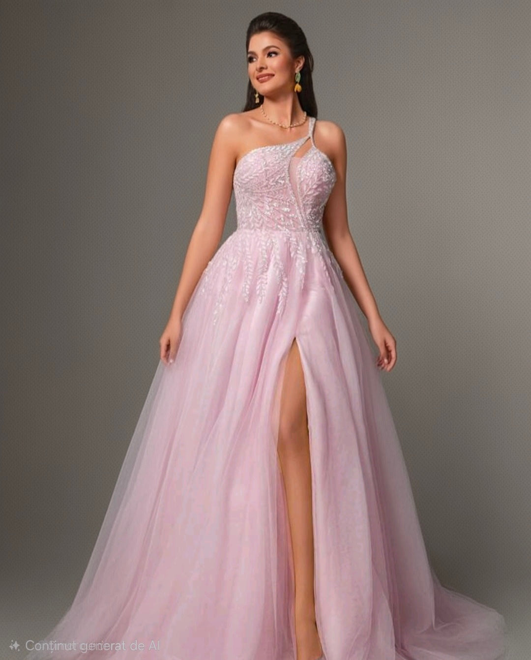 💖Rochie de Seară Glamour Roz Prăfuit ✨