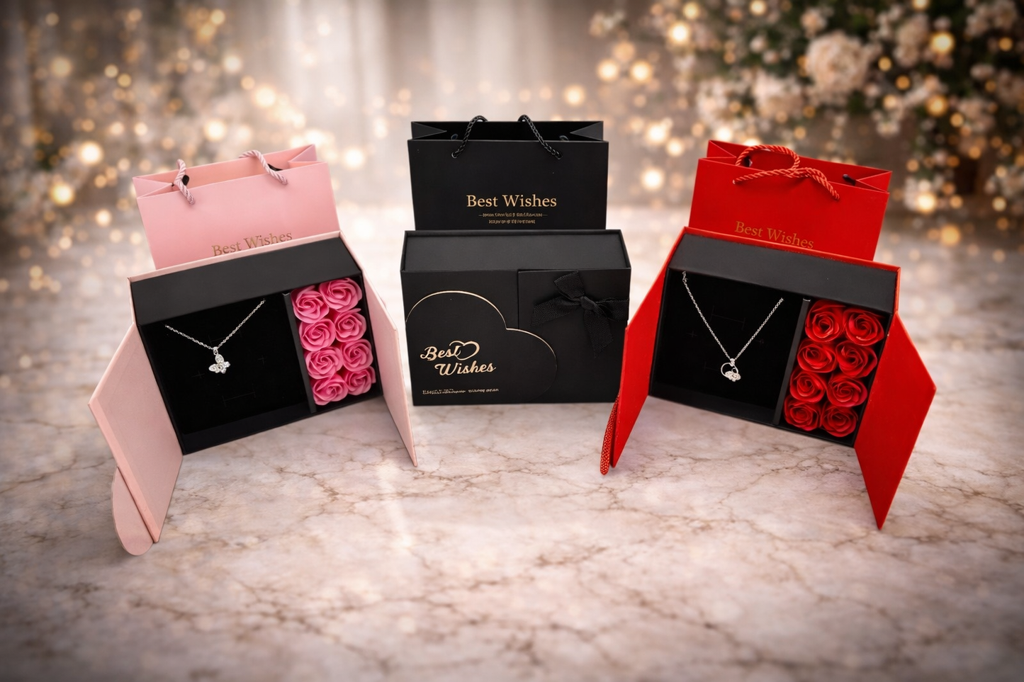 ❤️	Cadou Romantic cu Argint 925 și Trandafiri Parfumați❤️