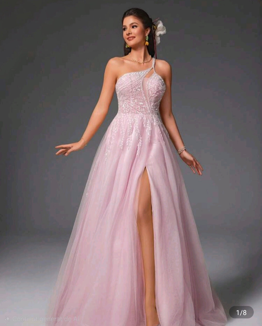 💖Rochie de Seară Glamour Roz Prăfuit ✨