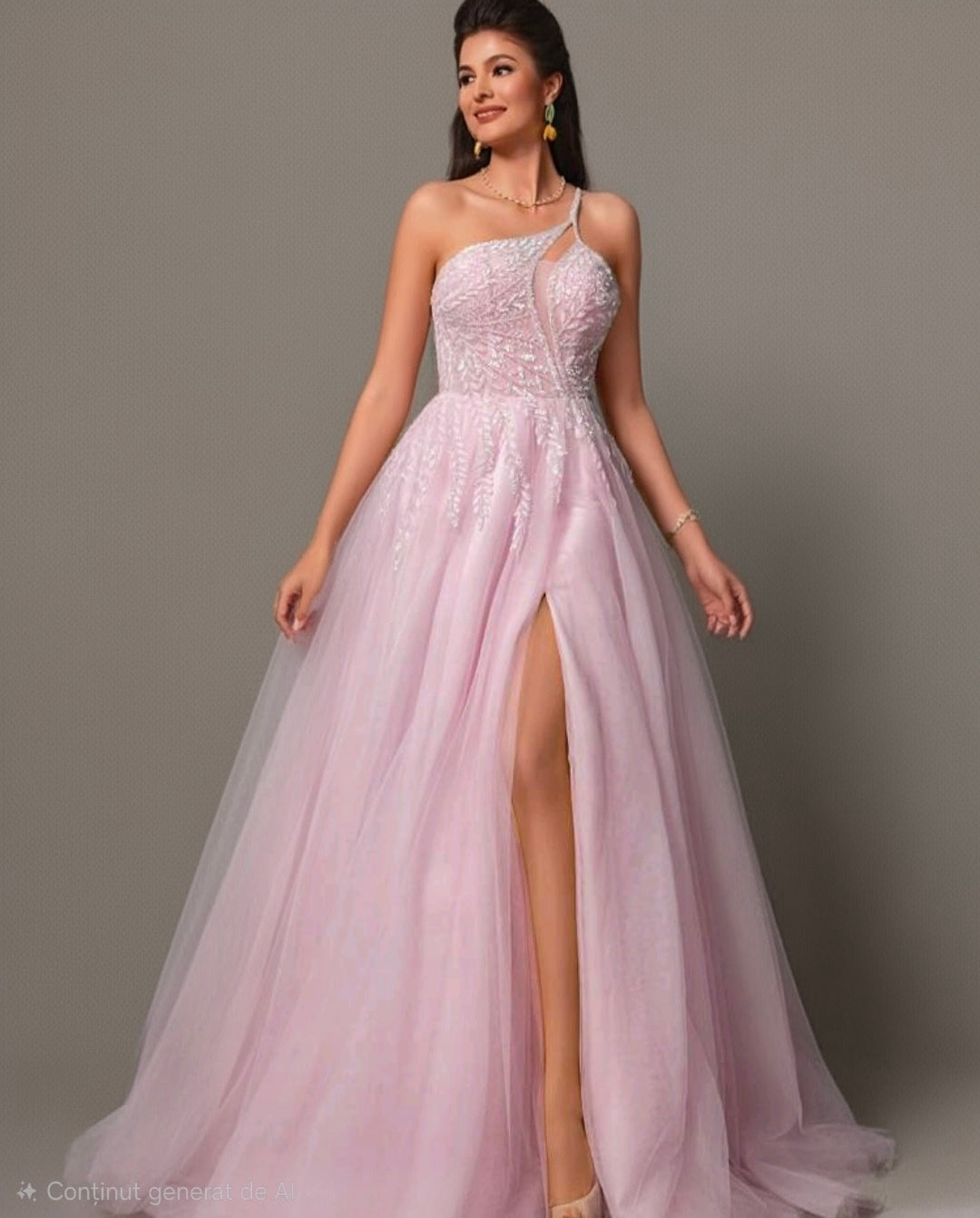 💖Rochie de Seară Glamour Roz Prăfuit ✨